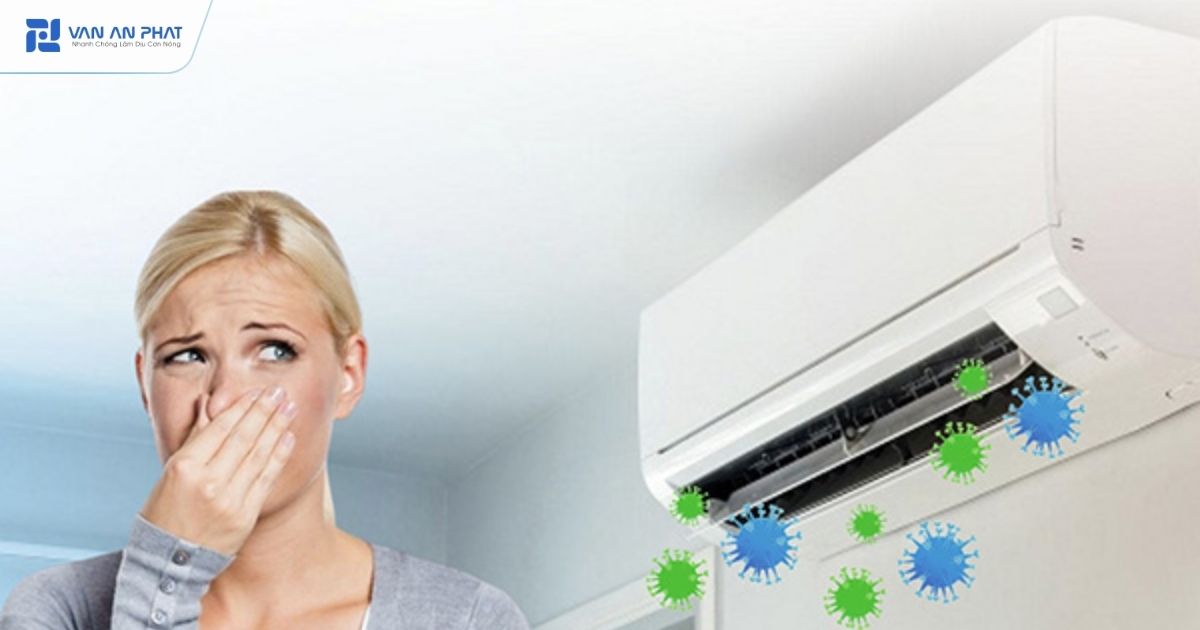 máy lạnh bốc mùi hôi lạ 