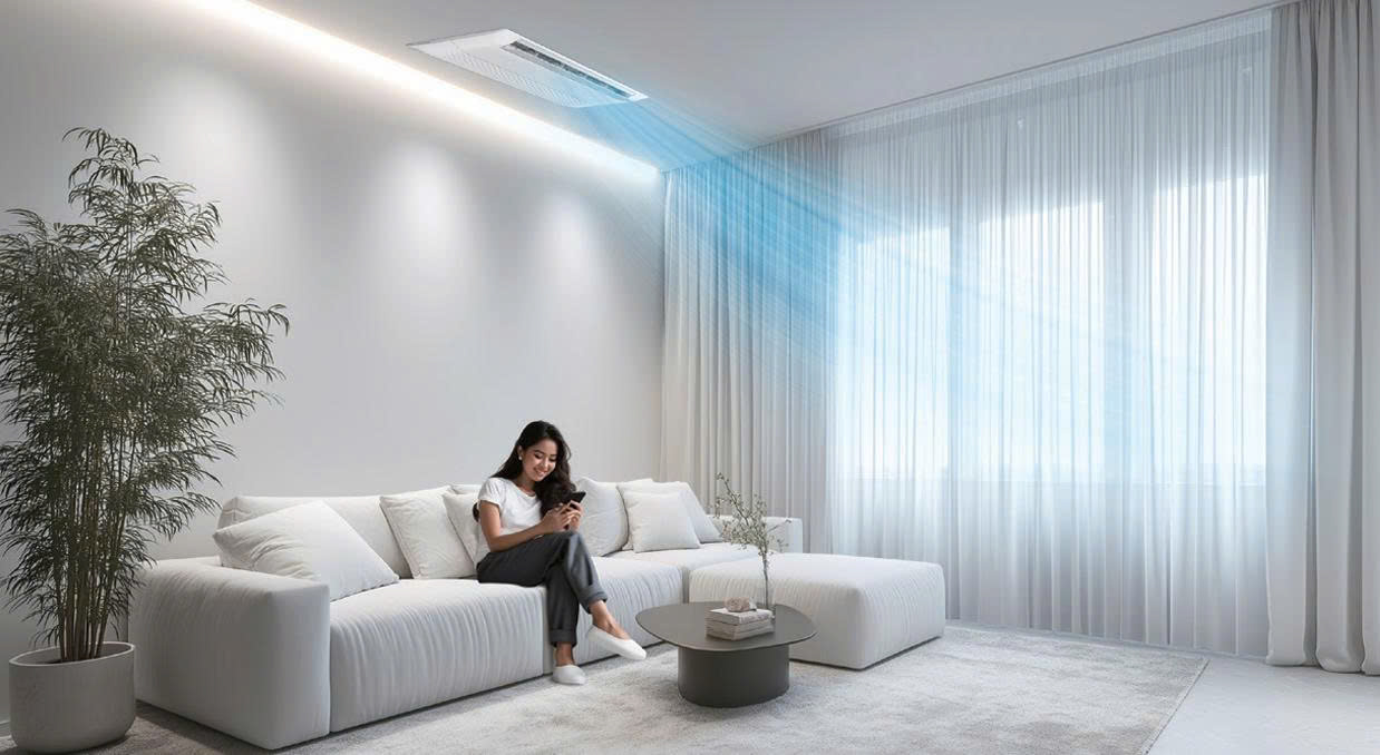 Máy lạnh âm trần một hướng thổi Midea MCUCE-12CRFN8